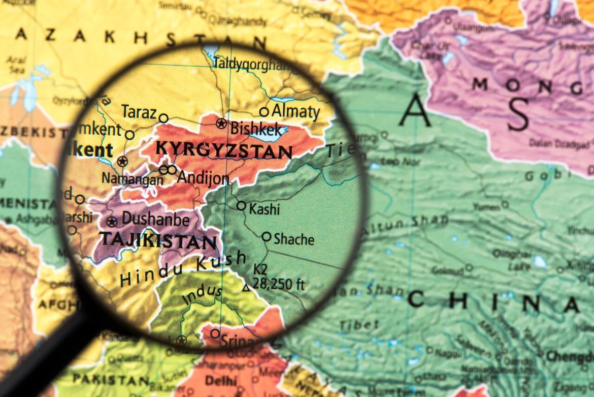Mapa Kirgistan